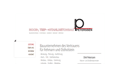 Desktop Screenshot of peterssen-bau.com