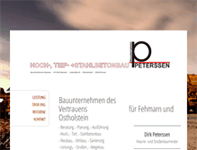 Tablet Screenshot of peterssen-bau.com